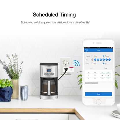 SA-004 10A EWeLink APP Remote Timing WiFi Smart Socket Works with Alexa and Google Home, US Plug - Consumer Electronics by buy2fix | Online Shopping UK | buy2fix