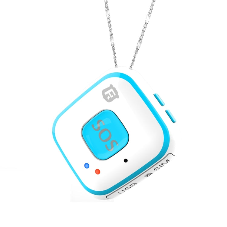 REACHFAR V28 Necklace Style GSM Mini LBS WiFi AGPS Tracker SOS Communicator(Blue) - Personal Tracker by REACHFAR | Online Shopping UK | buy2fix