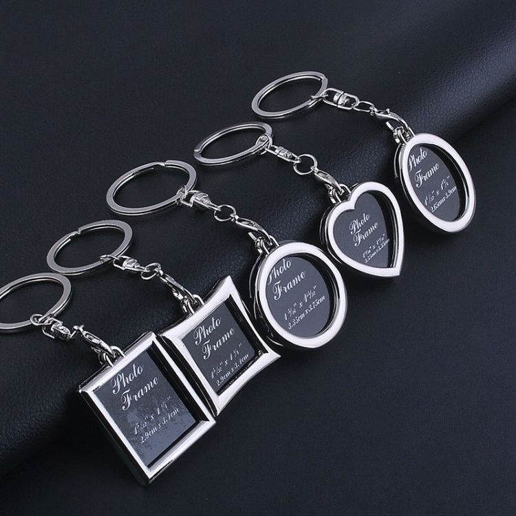 10 PCS Mini Photo Frame Couple Metal Keychains Key Rings, Oval Shape - Key Rings by buy2fix | Online Shopping UK | buy2fix