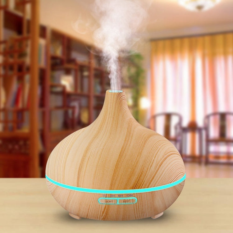 W350 14W 300ML Wood Grain Aromatherapy Air Purifier Humidifier with LED Light for Office / Home Room(Brown) - Home & Garden by buy2fix | Online Shopping UK | buy2fix