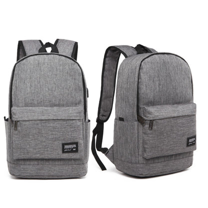 Universal Multi-Function Oxford Cloth Laptop Shoulders Bag Backpack with External USB Charging Port, Size: 45x31x16cm, For 15.6 inch and Below Macbook, Samsung, Lenovo, Sony, DELL Alienware, CHUWI, ASUS, HP(Grey) - Backpack by buy2fix | Online Shopping UK | buy2fix