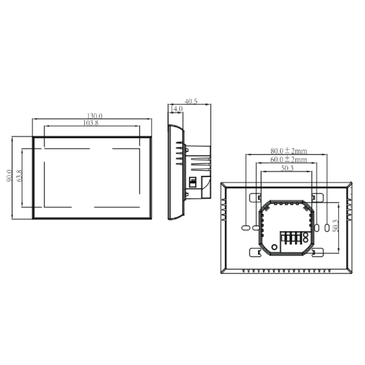 BHT-8000-GALW Control Water Heating Energy-saving and Environmentally-friendly Smart Home Negative Display LCD Screen Round Room Thermostat with WiFi(White) - Consumer Electronics by buy2fix | Online Shopping UK | buy2fix