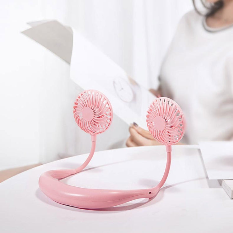 Creative Mini Hanging Neck Type Fan Outdoor LED Fan (Pink) - Consumer Electronics by buy2fix | Online Shopping UK | buy2fix