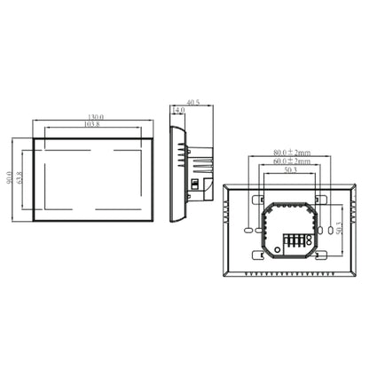 BHT-8000-GCLW Controlling Water/Gas Boiler Heating Energy-saving and Environmentally-friendly Smart Home Negative Display LCD Screen Round Room Thermostat with WiFi(White) - Consumer Electronics by buy2fix | Online Shopping UK | buy2fix