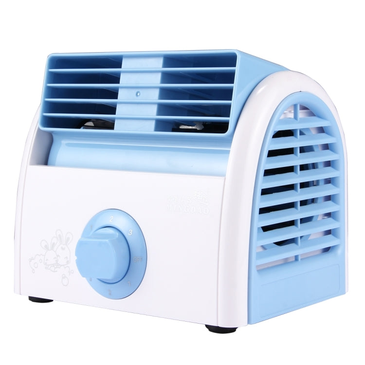 30W Turbine No Blade Mini Desktop Mute Fan for Dormitory / Bedroom / Living Room / Office, 3 Kinds Speed Modes, AC 220V(Blue) - Consumer Electronics by buy2fix | Online Shopping UK | buy2fix