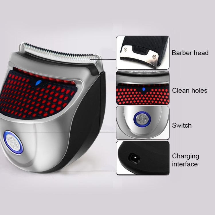 HJ-2019 Men Electric Shaver Fader Self-help Hair Clipper with Cloth + Sponge, Standard Version, CN Plug - Hair Trimmer by buy2fix | Online Shopping UK | buy2fix