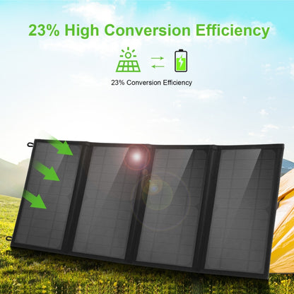 HAWEEL 24W 4 Panels Foldable Solar Panel Charger Bag with 5V / 3.1A Max Dual USB Ports, Support QC3.0 and AFC - Charger by HAWEEL | Online Shopping UK | buy2fix