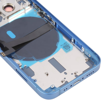 For iPhone 13 mini Battery Back Cover with Side Keys & Card Tray & Power + Volume Flex Cable & Wireless Charging Module(Blue) - Repair & Spare Parts by buy2fix | Online Shopping UK | buy2fix