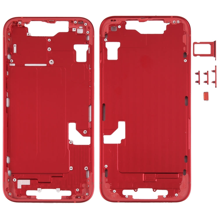 For iPhone 14 Middle Frame with Side Keys (Red) - Repair & Spare Parts by buy2fix | Online Shopping UK | buy2fix