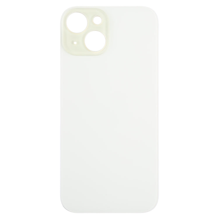 For iPhone 15 Easy Replacement Big Camera Hole Glass Back Battery Cover(Yellow) -  by buy2fix | Online Shopping UK | buy2fix