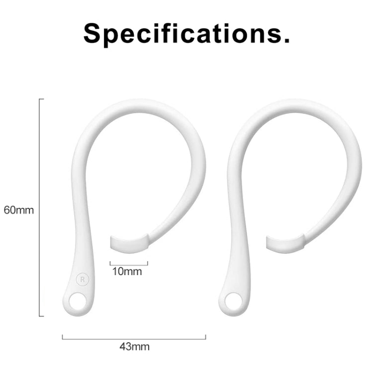 For AirPods 1 / 2 / Pro Anti-lost Silicone Earphone Ear-hook(White) - Apple Accessories by buy2fix | Online Shopping UK | buy2fix