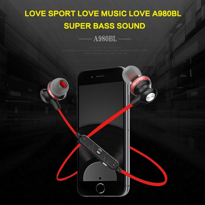 AWEI A980BL Wireless Sport Magnetic Bluetooth Earphone with Wire Control , Support Handfree Call(Green) - Bluetooth Earphone by awei | Online Shopping UK | buy2fix