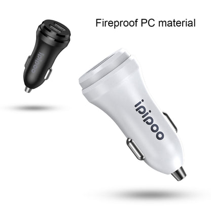 ipipoo XP-1 Dual USB Car Fast Charging Charger with Android Line (White) - In Car by ipipoo | Online Shopping UK | buy2fix