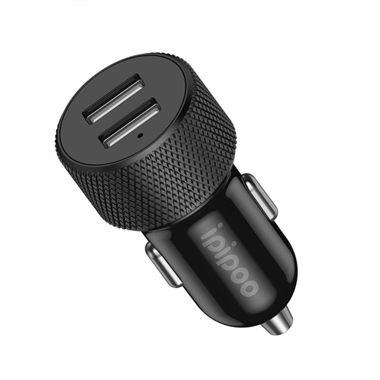 ipipoo XP-2 Dual USB Car Fast Charging Charger with Android Line(Black) - In Car by ipipoo | Online Shopping UK | buy2fix