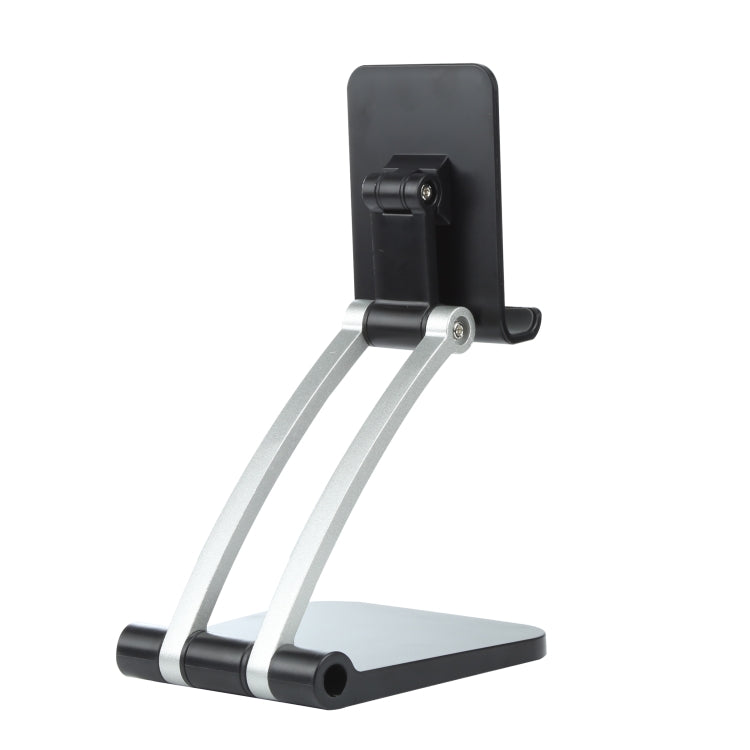 A18 Universal Aluminum Alloy Two-section Folding Mobile Phone Tablet Holder(Black) - Desktop Holder by buy2fix | Online Shopping UK | buy2fix