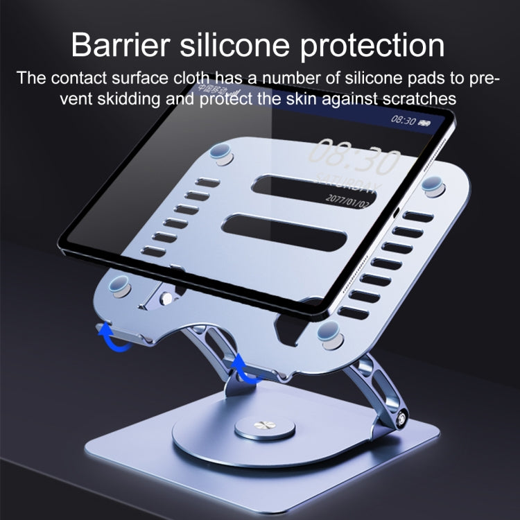 R- JUST HZ08-1 Rotating Two Holes Lifting Laptop Stand (Grey) - MacBook Holder by R-JUST | Online Shopping UK | buy2fix