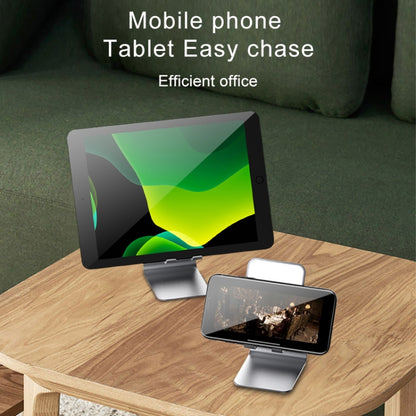 Universal Mobile Phone / Tablet PC Multifunctional Metal Desktop Stand with Makeup Mirror (Pink) - Desktop Holder by buy2fix | Online Shopping UK | buy2fix