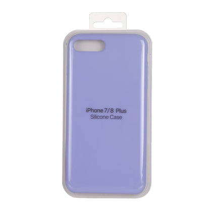 Pure Color Liquid Silicone Case for iPhone 8 Plus & 7 Plus(Purple) - More iPhone Cases by buy2fix | Online Shopping UK | buy2fix