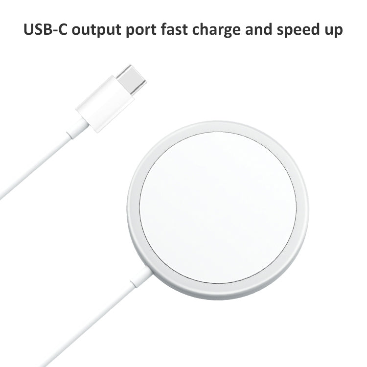 OJD-63 15W Aluminum Alloy Style Round Magsafe Magnetic Wireless Charger for iPhone 12 Series - Apple Accessories by buy2fix | Online Shopping UK | buy2fix
