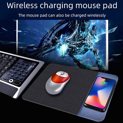 OJD-36 QI Standard 10W Lighting Wireless Charger Rubber Mouse Pad, Size: 26.2 x 19.8 x 0.65cm (Grey) - Apple Accessories by buy2fix | Online Shopping UK | buy2fix