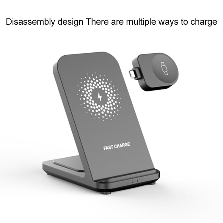 XYS-X20 3 in 1 15W Detachable Multi-function Wireless Charging Station - Apple Accessories by buy2fix | Online Shopping UK | buy2fix