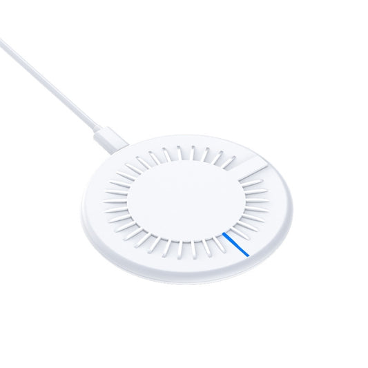 964 15W Round Shape Wireless Fast Charging(White) - Apple Accessories by buy2fix | Online Shopping UK | buy2fix
