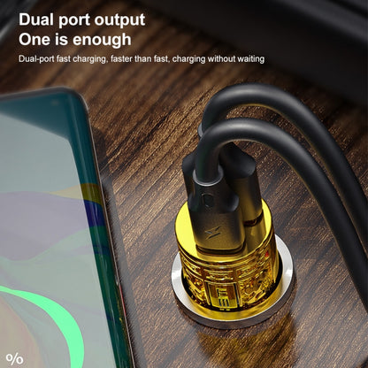 WK WP-C37 Type-C / USB-C + USB Dual Ports Fast Charging Car Charger - Car Charger by WK | Online Shopping UK | buy2fix