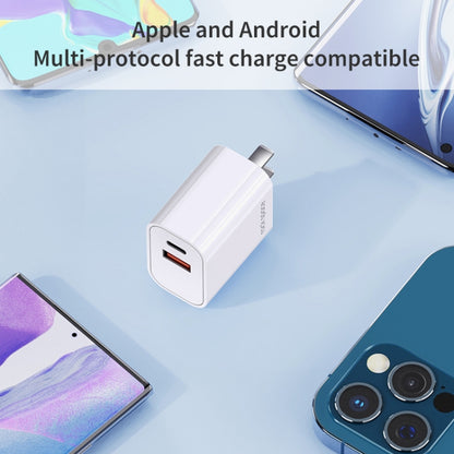 ROCK T43 20W PD USB-C / Type-C + USB Dual Port Travel Charger, CN Plug - Mobile Accessories by ROCK | Online Shopping UK | buy2fix