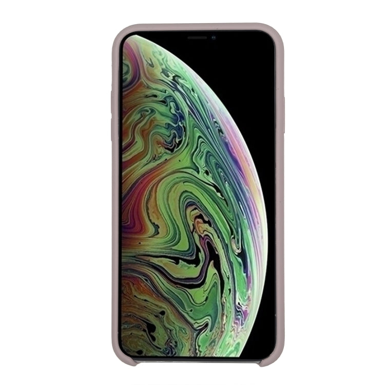 For iPhone XS Max Four Corners Full Coverage Liquid Silicone Protective Case Back Cover (Lavender Purple) - Apple Accessories by buy2fix | Online Shopping UK | buy2fix