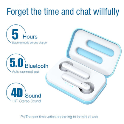 X26 TWS  Bluetooth 5.0 Wireless Touch Bluetooth Earphone with Magnetic Attraction Charging Box, Support Voice Assistant & Call(Blue) - TWS Earphone by buy2fix | Online Shopping UK | buy2fix