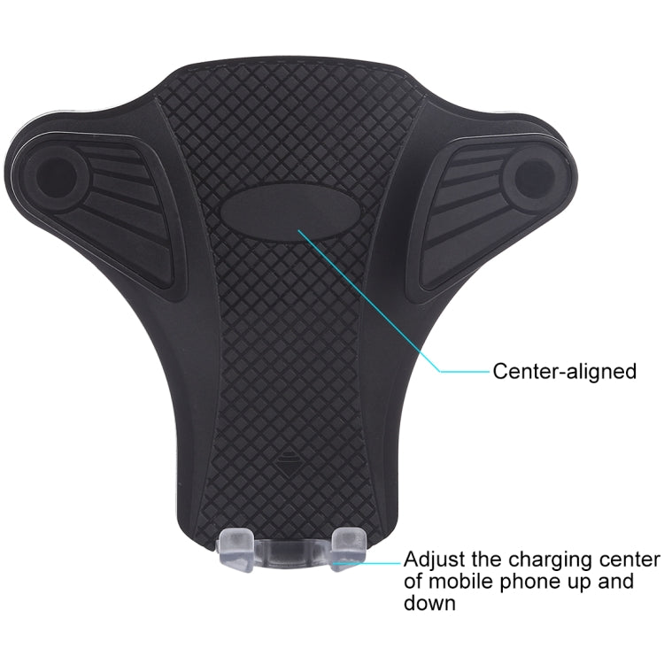 1803WC 10W Wireless Smart Car Charger Mobile Phone Holder with Retractable Micro USB Cable, Length: 85cm(Black) - In Car by buy2fix | Online Shopping UK | buy2fix