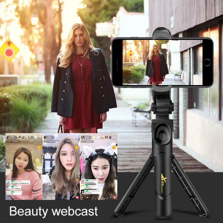 XT-09 Multi-function Live Broadcast Mobile Bluetooth Self-timer Pole Tripod (Red) - Consumer Electronics by buy2fix | Online Shopping UK | buy2fix