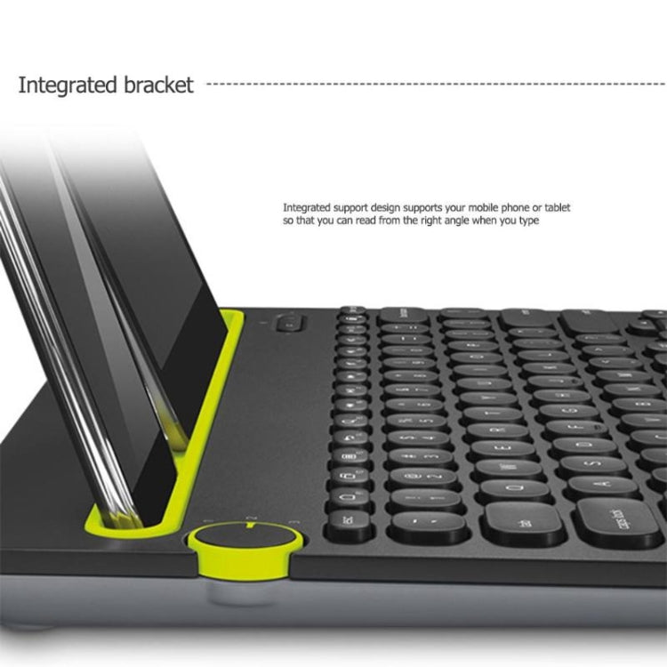 Logitech K480 Multi-device Bluetooth 3.0 Wireless Bluetooth Keyboard with Stand (Black) - Wireless Keyboard by Logitech | Online Shopping UK | buy2fix