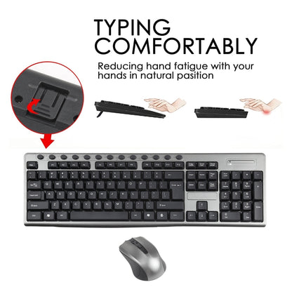 KB-6600 2.4Ghz Office Waterproof Wireless Keyboard Mouse Set - Wireless Keyboard by buy2fix | Online Shopping UK | buy2fix