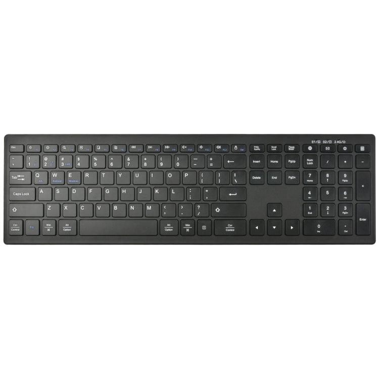 169 2.4Ghz + Bluetooth  Dual Mode Wireless Keyboard + Mouse Kit, Compatible with iSO & Android & Windows (Black) - Wireless Keyboard by buy2fix | Online Shopping UK | buy2fix