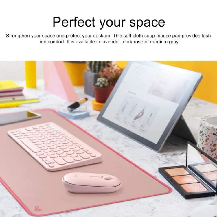 Logitech Keyboard Mouse Desk Mat Pad (Pink) - Mouse Pads by Logitech | Online Shopping UK | buy2fix