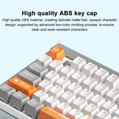 AULA F3050 2.4G Wireless Dual Mode Mechanical Keyboard,Green Shaft (Grey) - Wireless Keyboard by AULA | Online Shopping UK | buy2fix