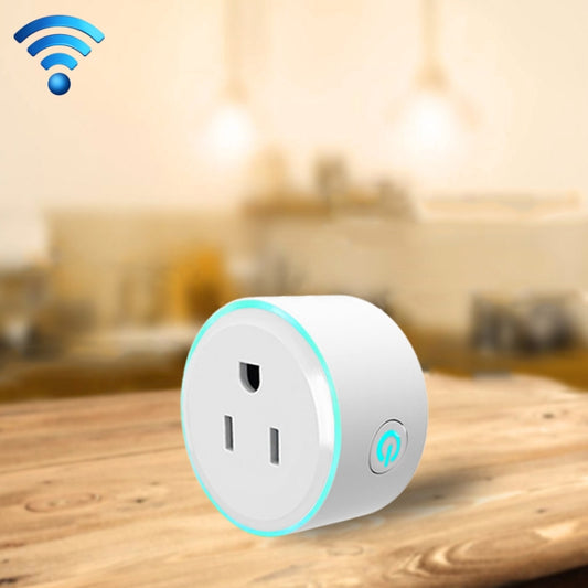 10A Round Shape WiFi 2.4GHz Mini Plug APP Remote Control Timing Smart Socket Works with Alexa & Google Home & Colorful Breathing Light, AC 100-240V, US Plug - Consumer Electronics by buy2fix | Online Shopping UK | buy2fix