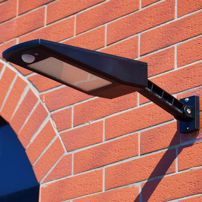 6.8W Solar Motion Sensor LED Solar Light, 48 LEDs SMD 2835 900 LM Angle Adjustment Energy Saving Light with 5V 3.2W Solar Panel(Black) - With Solar Panel by buy2fix | Online Shopping UK | buy2fix