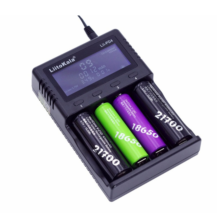 LiitoKala Lii-PD4 Nickel-hydrogen Battery Charger for Li-ion / IMR LiFePO4 26650，21700，20700, 18650, 18490, 18350, 17670, 17500, 16340(RCR123), 14500, 10440 - Consumer Electronics by buy2fix | Online Shopping UK | buy2fix