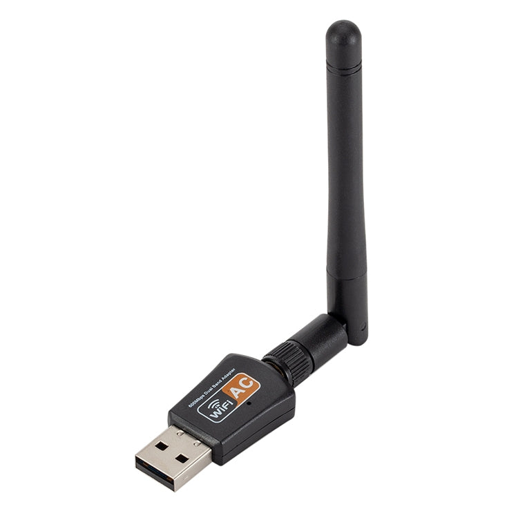 600Mbps 2.4GHz + 5Hz AC Dual Band USB WIFI Adapter with Antenna - USB Network Adapter by buy2fix | Online Shopping UK | buy2fix