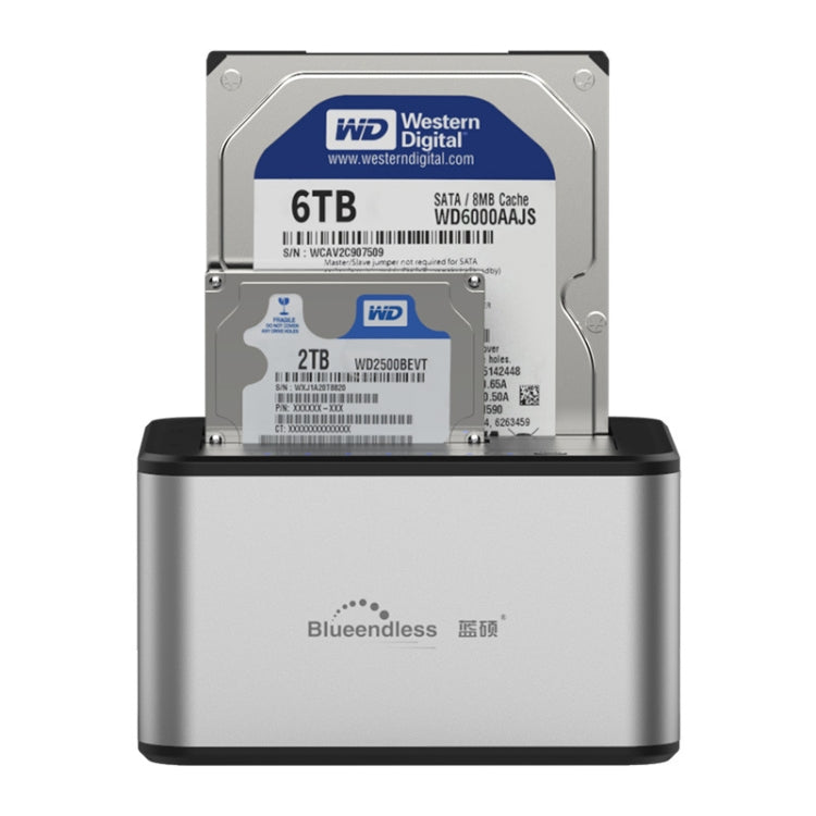 Blueendless 2.5 / 3.5 inch SATA USB 3.0 2 Bay Offline Copy Hard Drive Dock (EU Plug) - HDD Enclosure by Blueendless | Online Shopping UK | buy2fix