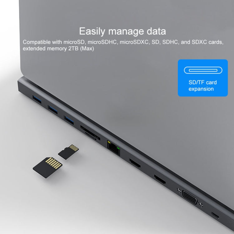 Blueendless 11 In 1 Multi-function Type-C / USB-C HUB Expansion Dock - Computer & Networking by Blueendless | Online Shopping UK | buy2fix