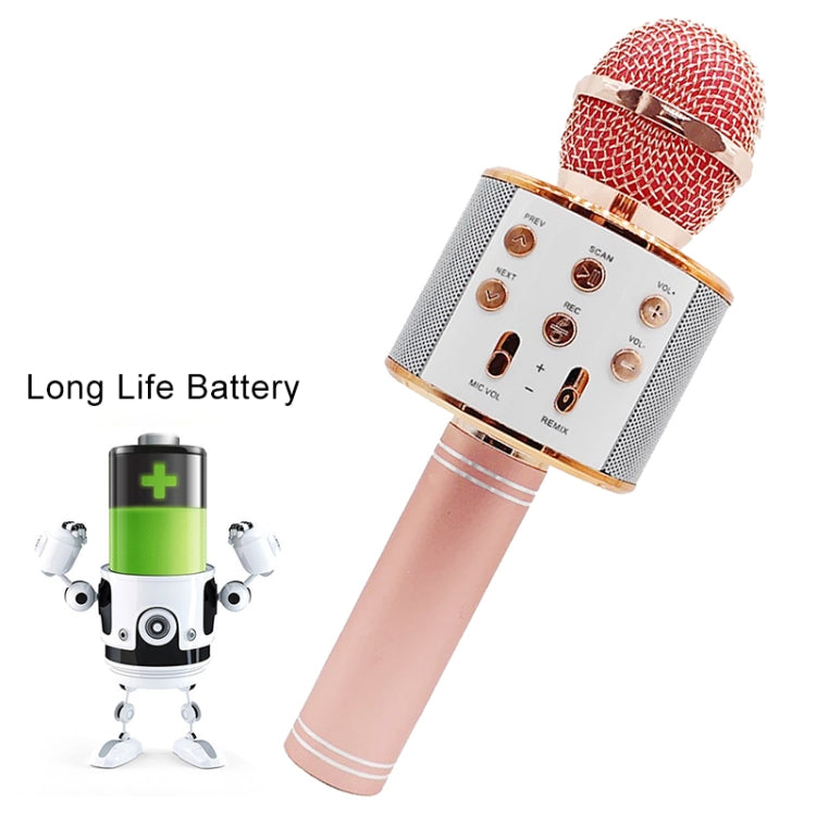 WS-858 Metal High Sound Quality Handheld KTV Karaoke Recording Bluetooth Wireless Microphone, for Notebook, PC, Speaker, Headphone, iPad, iPhone, Galaxy, Huawei, Xiaomi, LG, HTC and Other Smart Phones(Black) - Consumer Electronics by buy2fix | Online Shopping UK | buy2fix