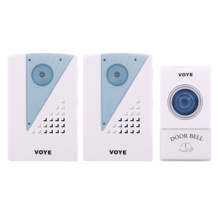 VOYE V001A2 Wireless Smart Music LED Home Doorbell with Dual Receiver, Remote Control Distance: 120m (Open Air) - Security by VOYE | Online Shopping UK | buy2fix