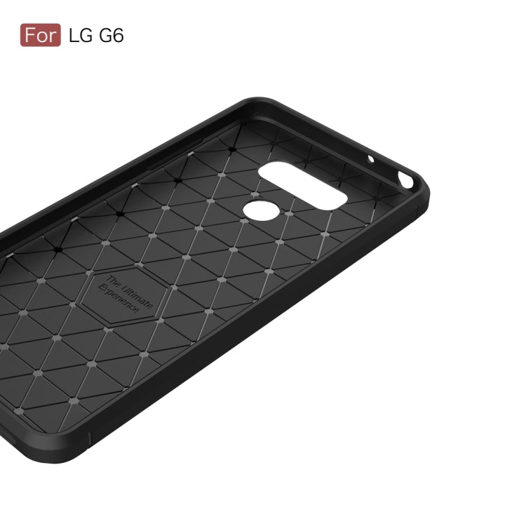 For LG G6 Brushed Carbon Fiber Texture Shockproof TPU Protective Cover Case(Black) - Mobile Accessories by buy2fix | Online Shopping UK | buy2fix