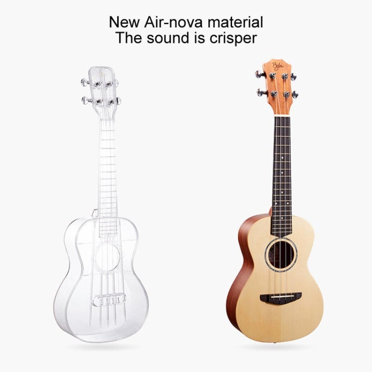 23 Inch Veneer Ukulele Little Guitar with Storage Bag (Transparent) - Musical Instrument Toys by buy2fix | Online Shopping UK | buy2fix