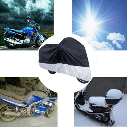 210D Oxford Cloth Motorcycle Electric Car Rainproof Dust-proof Cover, Size: XXL (Black Silver) - Raincoat by buy2fix | Online Shopping UK | buy2fix