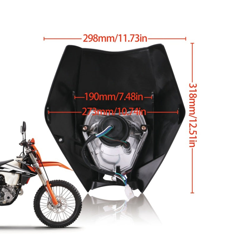 Speedpark Cross-country Motorcycle LED Headlight Grimace Headlamp for KTM (White) - Headlights by Speedpark | Online Shopping UK | buy2fix