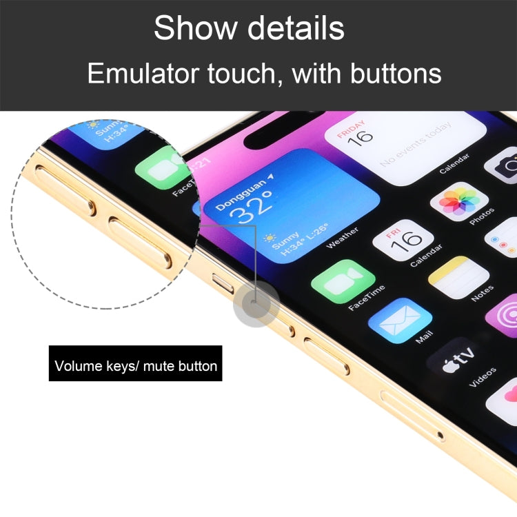 For iPhone 14 Pro Max Color Screen Non-Working Fake Dummy Display Model (Gold) - For iPhone & iPad by buy2fix | Online Shopping UK | buy2fix